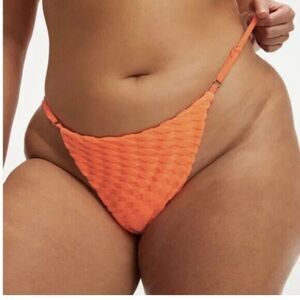 NWT Good American Orange Cream Size XL Jacquard Perfect Fit Swim Bikini Bottom